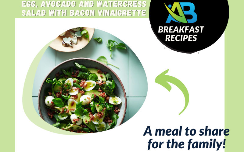 Egg, Avocado and Watercress Salad with Bacon Vinaigrette