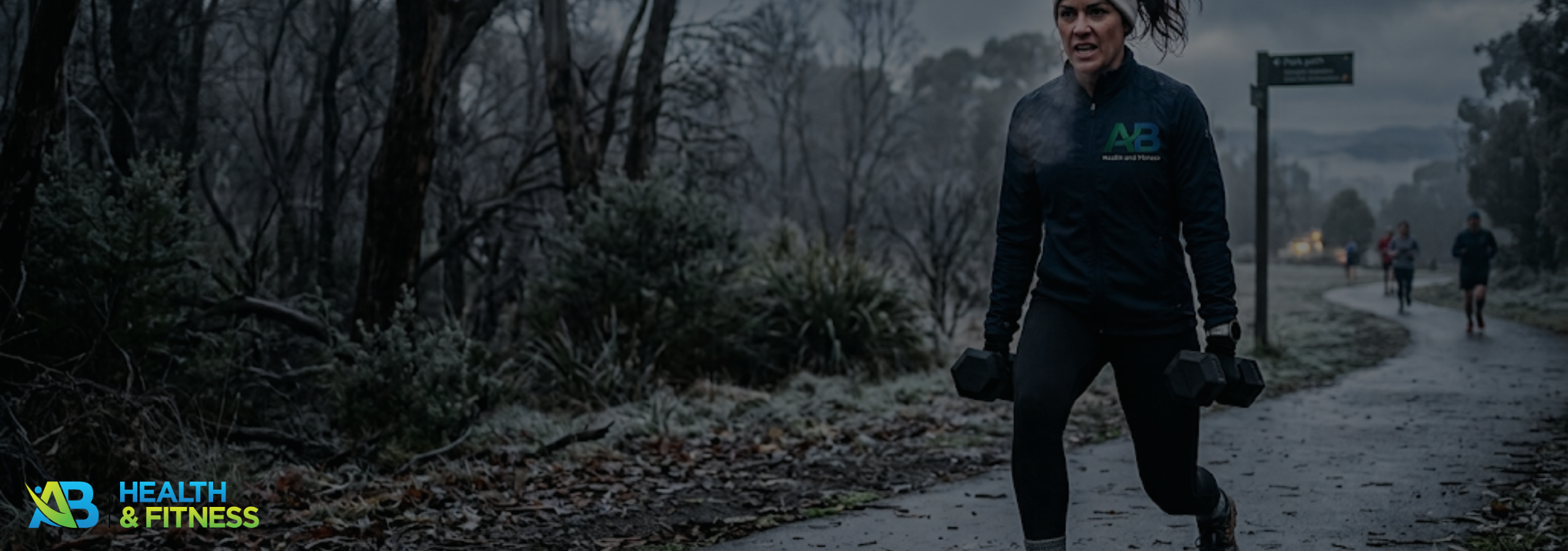 Person staying active and motivated during winter fitness